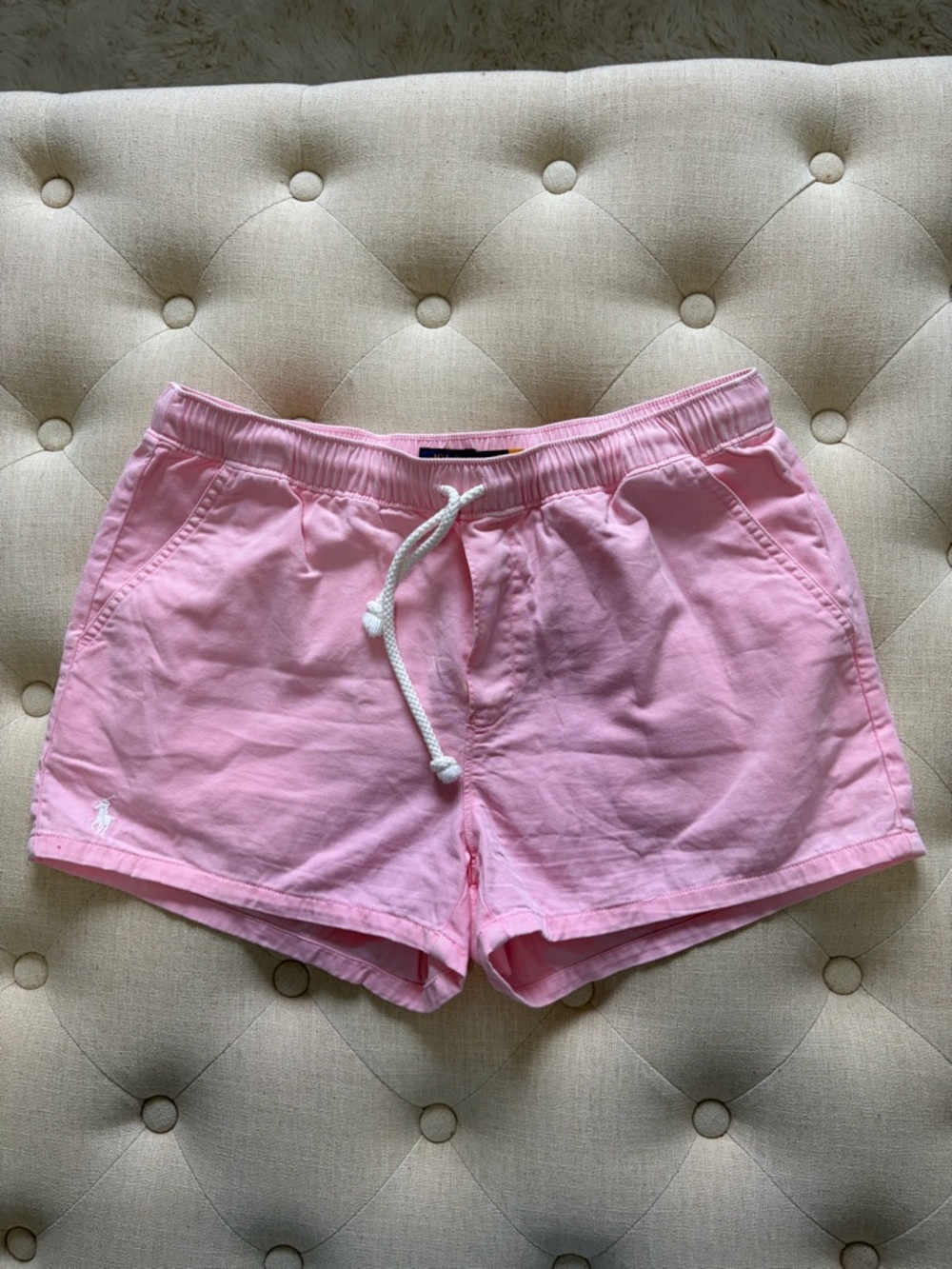 Women’s Polo Pink Drawstring Shorts-small